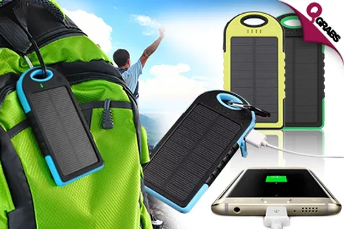 For QR79, Use the Sun Smarter with a Portable Solar Charger Power Bank - Choose from 3 Fun Colors! (QR159 Value)